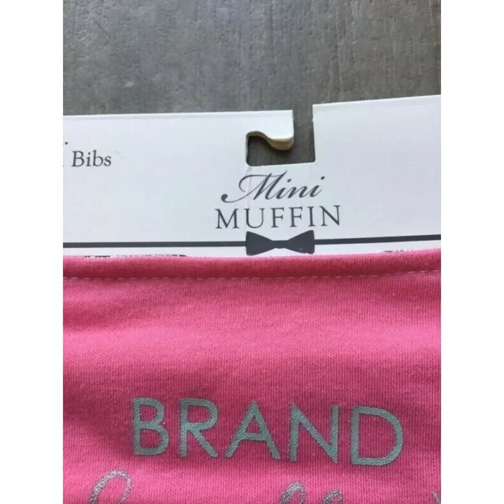 CUTIE PIE BABY 3 pack Bandana Bibs MINI MUFFIN Baby Girl NEW Cute Burp